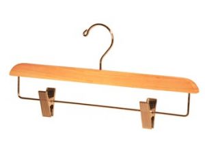 14" Cedar Wood Bottom Hanger With Chrome Clips