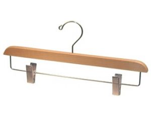 14" Wooden Bottom Hanger - Maple with Chrome Clips
